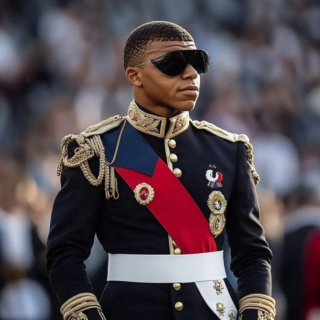 junni0rs_Kyllian_Mbappe_dressed_as_an_army_general_in_front_of__4ab9105b-af2b-4069-b292-fce9f36e3eec